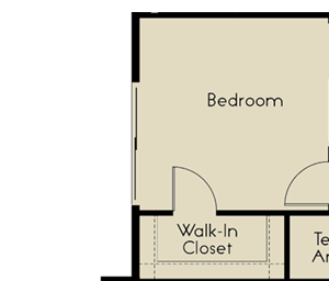 1 bed 1 Bath 976 square feet floor plan C